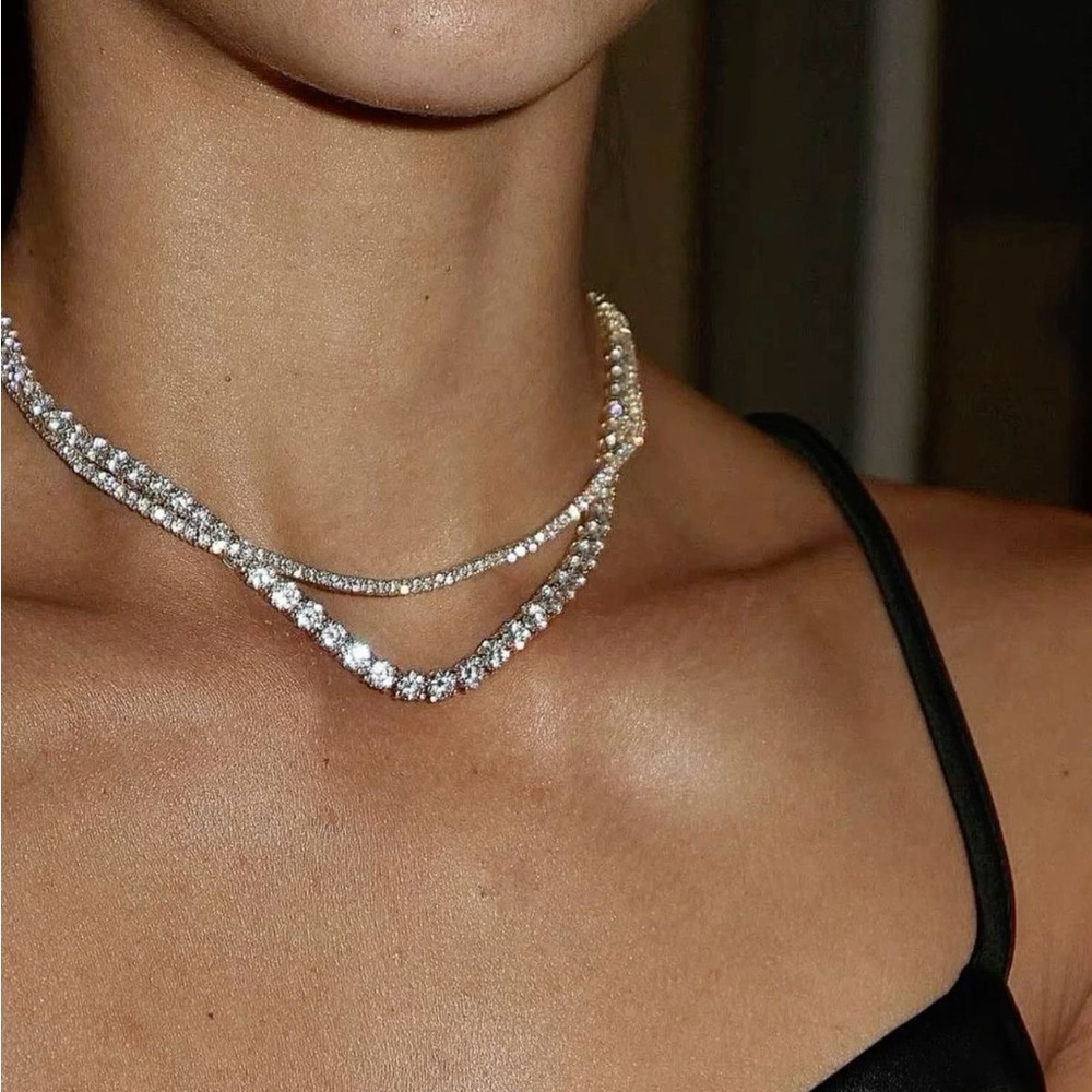 Moissanite Diamond Tennis Necklace